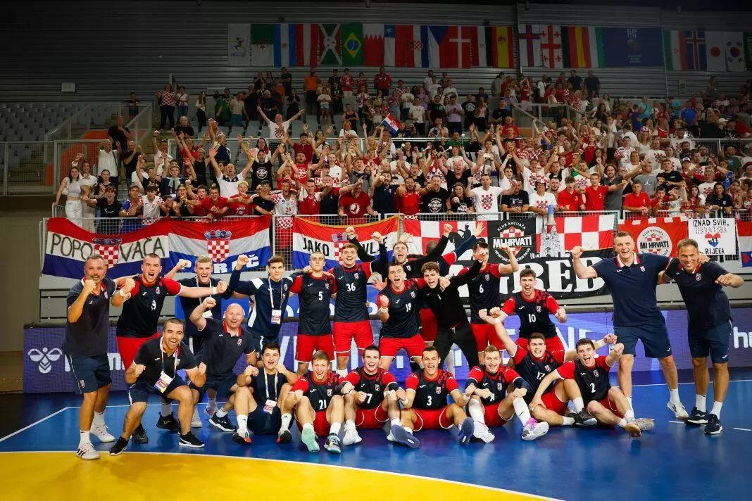 Croatia vs Egypt, Bronze medal match, 2023 IHF MEN’S JUNIOR (U19) WORLD CHAMPIONSHIP, Varaždin, Croatia, 13.08.2023., Mandatory Credit © IHF / HRS / kolektiff