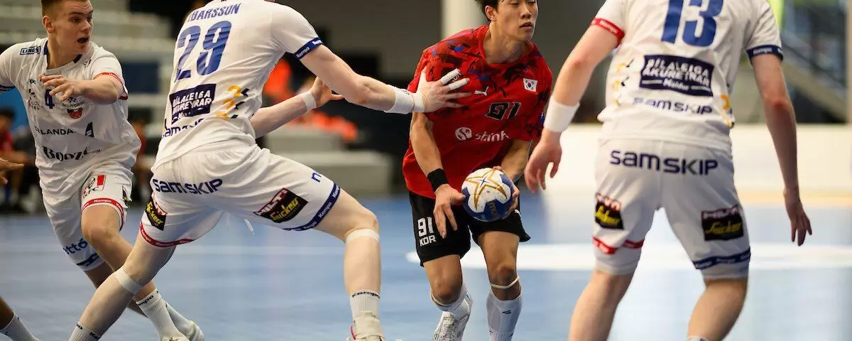 Iceland vs Korea, 2023 IHF MEN’S JUNIOR (U19) WORLD CHAMPIONSHIP, Koprivnica, Croatia, 07.08.2023, Mandatory Credit © IHF / HRS / kolektiff
